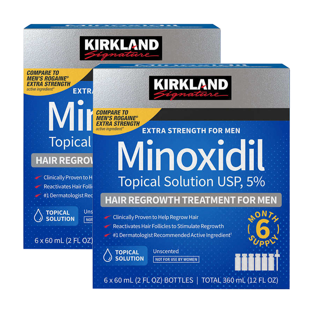 2 boxes of kirkland 5% minoxidil solution for men