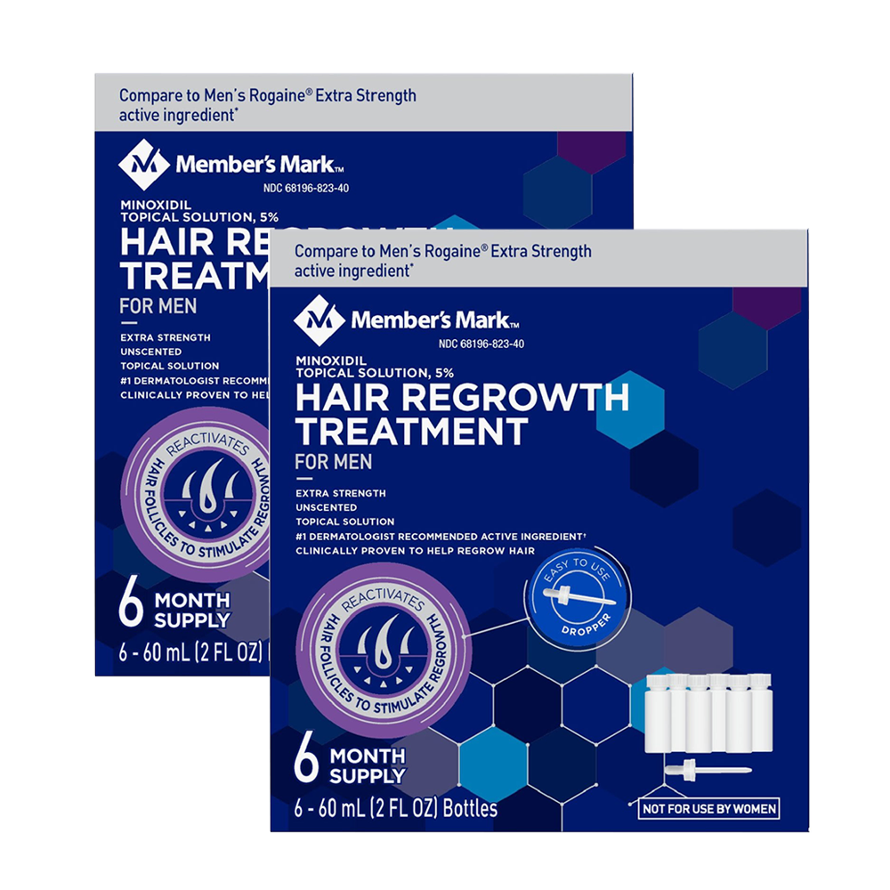 2 boxes of members mark 5% minoxidil solution for men