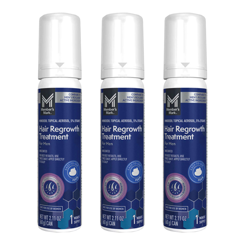 Member's Mark 5% Foam ya Minoxidil kwa Wanaume Povu