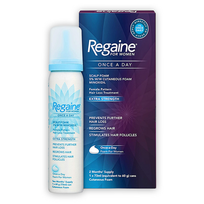 Box of regaine 5% minoxidil foam for women