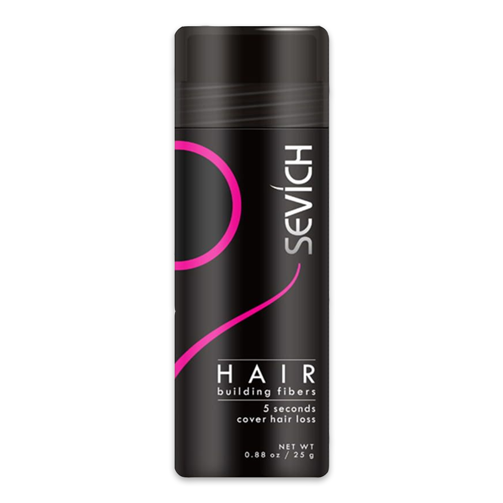 25g bottle of sevich black hair building fibres