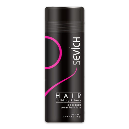 25g bottle of sevich black hair building fibres